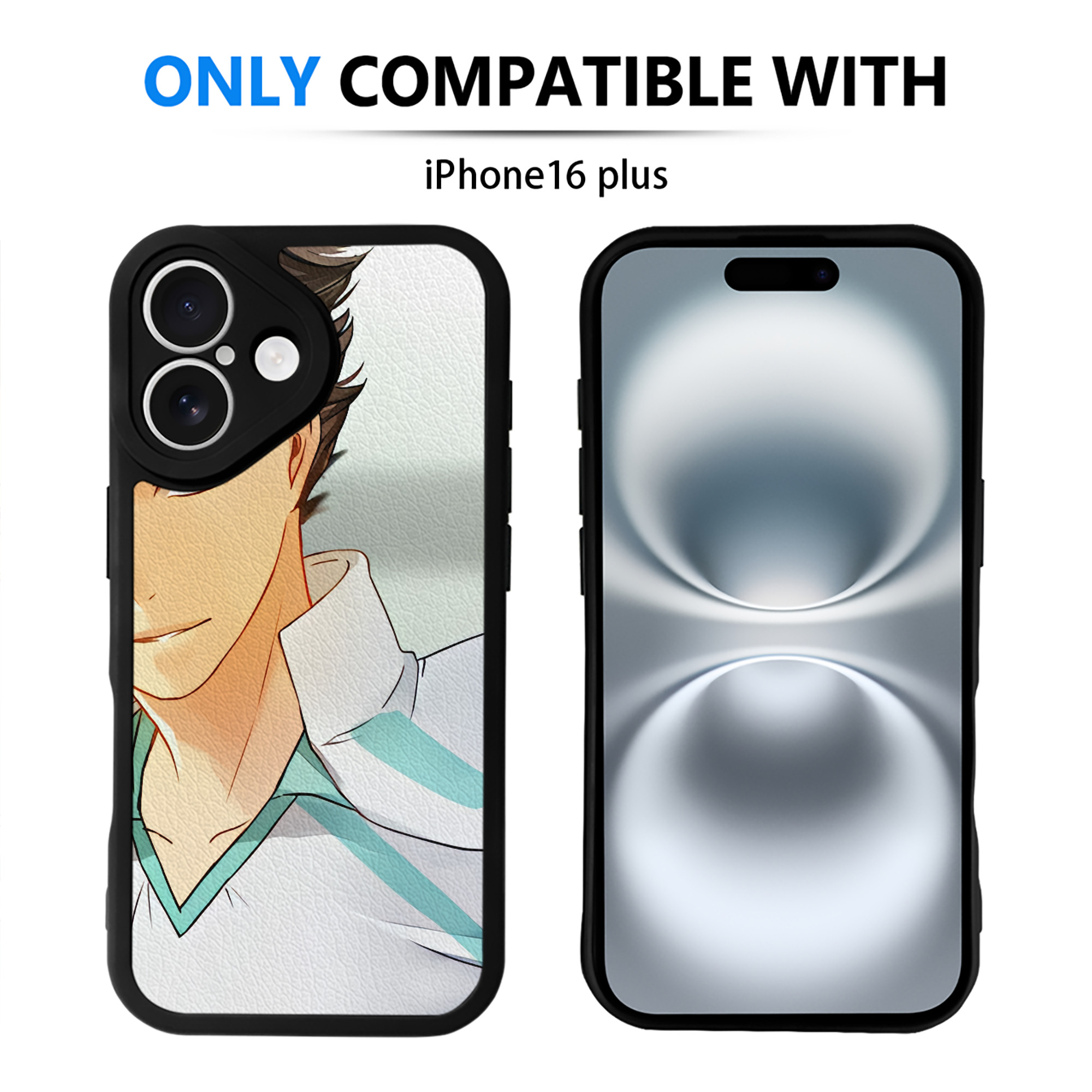 （画像用） ハイキュー!! Haikyu!! 【iPhone 16シリーズ対応】シリコンスマホケース（レザー調） 材質：シリコン